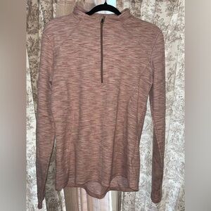 Avalanche Pink Quarter-Zip Long Sleeve Top